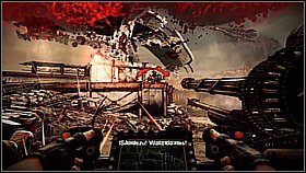 Tu koniecznie trzeba ostrzelać wyjście, przez które przechodzili Helghaści, czyli lewą stronę poziomu z kolumnami - [Trofea] cz. 3 w Killzone 3 - Killzone 3 - poradnik do gry