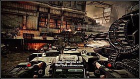 Zaraz za powyższym miejscem znajduje się kolejny punkt obrony Helghastów - [Trofea] cz. 3 w Killzone 3 - Killzone 3 - poradnik do gry