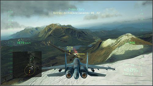 Po przerywniku filmowych skład zostanie zaatakowany przez nieprzyjacielskie myśliwce - Kolej transkaukaska | Opis przejścia Tom Clancys HAWX 2 - Tom Clancys H.A.W.X. 2 - poradnik do gry