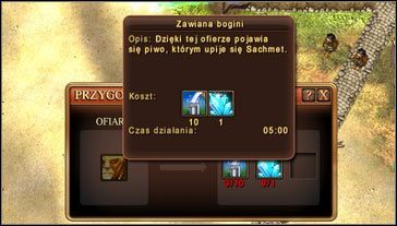 Zanim zaczniemy gromadzić piwo należy dobrze się rozbudować, gdyż po trzykrotnym odprawieniu błogosławieństwa Gorliwy browarnik, zaczną się pojawiać przeszkody i zadania dodatkowe - Misja 7- Pustynna burza | Opis przejścia | The Settlers Narodziny kultur - The Settlers: Narodziny kultur - poradnik do gry