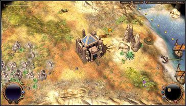 Misję rozpoczynamy jako Egipcjanie [M06 punkt 1] mający za zadanie zwerbować 50 łuczników, problem w tym, że w okolicy nie ma drzew - Misja 6- Strzały potępienia | Opis przejścia | The Settlers Narodziny kultur - The Settlers: Narodziny kultur - poradnik do gry