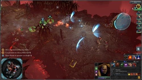 Po przejęciu nadajnika należy ruszyć w dalszą drogę rekrutując oddziały w marszu, otrzymamy wkrótce zadanie dodatkowe, którego celem jest zniszczenie trzech portali, warto je wykonać pomimo niewielkiej ilości czasu jaką posiadamy - 5 - Tajfun Primaris - Góra Siccaris - Misje opcjonalne - Warhammer 40,000: Dawn of War II - Retribution - poradnik do gry