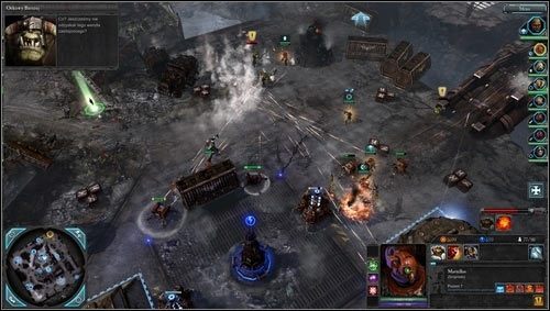 Drugi węzeł zasilający [MD03 punkt 11] nie jest zbyt mocno chroniony, w jego pobliżu znajduje się kilka oddziałów piechoty, czołg, węzeł zaopatrzenia [MD03 punkt 9] i nadajnik telportacyjny [MD03 punkt 10], który zajmiemy po rozprawieniu się z oddziałami wroga - 3 - Meridian - Iglica Golghota - Misje opcjonalne - Warhammer 40,000: Dawn of War II - Retribution - poradnik do gry