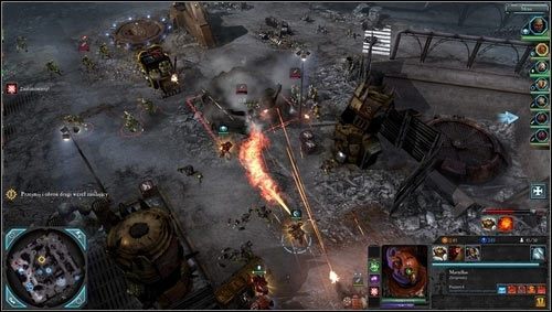 Po drodze do naszego celu możemy zahaczyć o pobliską kwaterę główną [MD03 punkt 8] czekającą na przejęcie - 3 - Meridian - Iglica Golghota - Misje opcjonalne - Warhammer 40,000: Dawn of War II - Retribution - poradnik do gry