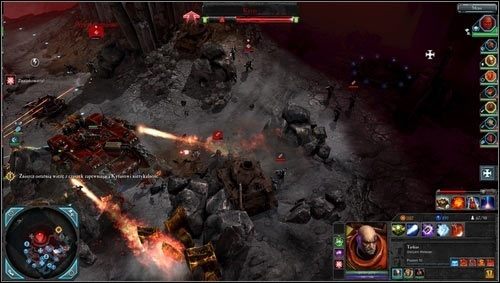 Podążając dalej do naszego następnego celu, zatrzymamy się na chwilę by przejąć kolejną kwaterę główną [M10 punkt 15] wraz ze znajdującymi się wokół niej budynkami, zaraz po rozprawieniu się z kilkoma oddziałami nieprzyjaciela - 10 - Cyrene - Jama Maledictusa - Misje główne - Warhammer 40,000: Dawn of War II - Retribution - poradnik do gry