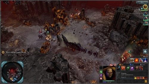 Po krótkiej obronie przejmiemy znajdujący się w pobliżu węzeł zasilający [M10 punkt 3], przy którym czeka nas mała zasadzka, stąd wyruszymy rozprawić się z pierwszą linią obrony Kyrasa [M10 punkt 4], składającą się tylko z piechoty - 10 - Cyrene - Jama Maledictusa - Misje główne - Warhammer 40,000: Dawn of War II - Retribution - poradnik do gry