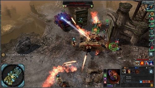 Naszym nowym zadaniem głównym stanie się zniszczenie machiny wojennej wroga znajdującej się w centrum mapy [M09 punkt 16] - 9 - Cyrene - Bojowe Fortece - Misje główne - Warhammer 40,000: Dawn of War II - Retribution - poradnik do gry