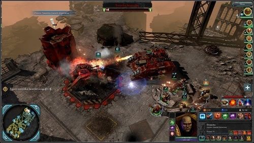 Po zniszczeniu drugiej fortecy ruszymy w kierunku trzeciej [M09 punkt 14], jej zdobycie również nie powinno stanowić większego problemu, jedyna niespodzianka której możemy się spodziewać ma postać dodatkowo zrzuconego czołgu, który pojawi się gdy będziemy niszczyć ostatnią twierdzę - 9 - Cyrene - Bojowe Fortece - Misje główne - Warhammer 40,000: Dawn of War II - Retribution - poradnik do gry