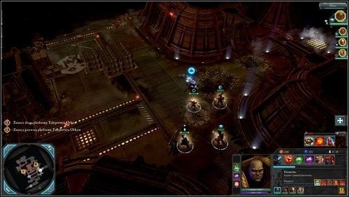 Naszym kolejnym celem jest drugi nadajnik teleportacyjny [M08 punkt 3], po drodze do niego dowiemy się, że aby uruchomić teleportarium konieczne będzie zniszczenie dwóch platform, z których przywoływane są bestie - 8 - Sąd zgnilizny - Punkt Początkowy Primus - Misje główne - Warhammer 40,000: Dawn of War II - Retribution - poradnik do gry