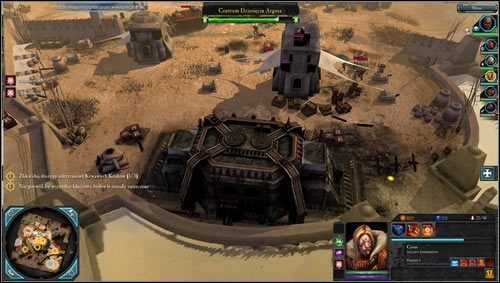 Po zakończeniu werbunku należy ruszyć w kierunku kolejnego oddziału [M03 punkt 6] niszczącego budynek w centrum mapy - 3 - Calderis - Osada Argus - Misje główne - Warhammer 40,000: Dawn of War II - Retribution - poradnik do gry