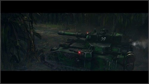 Podążając drogą na zachód przez kolejne punkty kontrolne, natrafimy na dwie grupy wrogich oddziałów, których eliminacja nie powinna stanowić problemu - 2 - Tajfun Primaris - Świątynne Ruiny Ladonu - Misje główne - Warhammer 40,000: Dawn of War II - Retribution - poradnik do gry