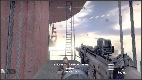 Wejdź kolejnymi schodami na górę - Misja 7 - Most Golden Gate (2) | Opis przejścia Homefront - Homefront - poradnik do gry