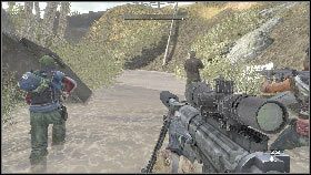 Po przejściu przez zniszczony płot, zanim zejdziesz do strumyka, spójrz na krzaki z prawej, gdzie jest wycinek informacyjny #49 [1] - Misja 5 - Strategiczny region (1) | Opis przejścia Homefront - Homefront - poradnik do gry