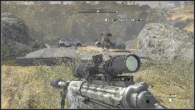 Po opuszczeniu budynku pozbądź się kolejnego wskazanego żołnierza [1] i idź za Connorem, aż do bezpiecznego miejsca [2] - Misja 5 - Strategiczny region (1) | Opis przejścia Homefront - Homefront - poradnik do gry