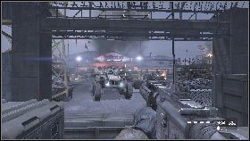 Zacznij jak najszybciej biec w stronę ciężarówki odjeżdżającej razem z kompanami [1] - Misja 3 - Jedyna szansa (2) | Opis przejścia Homefront - Homefront - poradnik do gry