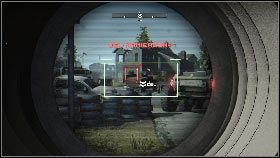 Wrogi pojazd zostanie zaatakowany przez zdalnie sterowaną maszynę o nazwie Goliath [1], która jest wyposażona w zabójcze rakiety - Misja 1 - Pretekst do wojny (2) | Opis przejścia Homefront - Homefront - poradnik do gry