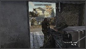 Ponownie rusz za kompanami [1] i przejdź przez kolejny budynek [2] - Misja 1 - Pretekst do wojny (2) | Opis przejścia Homefront - Homefront - poradnik do gry