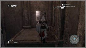 Po jego użyciu udaj się na południe [1], gdzie znajdziesz jeszcze jedną dźwignię [2] - Odzyskana sekwencja - Zaginięcie Leonarda (6) | DLC Assassins Creed Brotherhood - Assassins Creed: Brotherhood - poradnik do gry