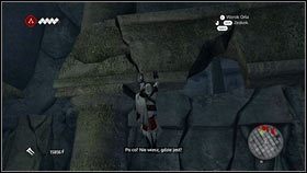 Zeskocz w dół i biegnij w kierunku, z którego dochodzi głos Leonarda [1] - Odzyskana sekwencja - Zaginięcie Leonarda (5) | DLC Assassins Creed Brotherhood - Assassins Creed: Brotherhood - poradnik do gry