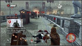 Gdy otworzysz pudełko, dowiesz się, że zaproszenie posiada kurier, który właśnie zmierza w kierunku pałacu [1] - Odzyskana sekwencja - Zaginięcie Leonarda (3) | DLC Assassins Creed Brotherhood - Assassins Creed: Brotherhood - poradnik do gry