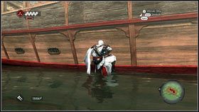 Teraz musisz udać się na pobliski statek [1] i pozbyć przebywających na nim wyznawców - Odzyskana sekwencja - Zaginięcie Leonarda (3) | DLC Assassins Creed Brotherhood - Assassins Creed: Brotherhood - poradnik do gry