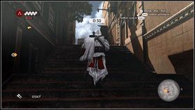 Kawałek dalej kochanek i jego towarzysz ponownie wejdą w uliczkę obstawioną przez żołnierzy [1] - Odzyskana sekwencja - Zaginięcie Leonarda (3) | DLC Assassins Creed Brotherhood - Assassins Creed: Brotherhood - poradnik do gry