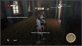 Po obejrzeniu cut-scenki z Lukrecją [1], będziesz musiał jak najszybciej opuścić pałac [2] - Odzyskana sekwencja - Zaginięcie Leonarda (2) | DLC Assassins Creed Brotherhood - Assassins Creed: Brotherhood - poradnik do gry