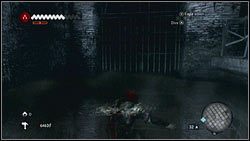 Po zakończeniu pościgu i pokonaniu przywódcy gangu [1], wskocz do wody w południowej części komnaty - Opis szczegółowy (5) | Flagi Borgii w Assassins Creed Brotherhood - Assassins Creed: Brotherhood - poradnik do gry