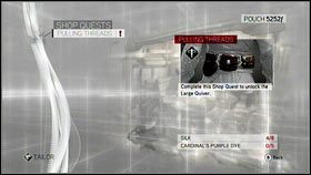 Wymagane przedmioty: Jedwab x8, Purpurowy barwnik x5 - Zadania sklepikarzy w AC Brotherhood | Skarby i zadania sklepikarzy - Assassins Creed: Brotherhood - poradnik do gry