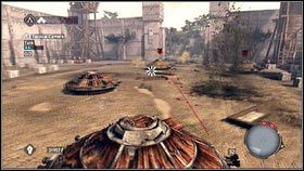 Gdy walka dobiegnie końca, pojedź dalej przed siebie, zniszcz wrota [1] i wjedź za mury fortu - Maszyny Leonarda (2) | Zadania poboczne Assassins Creed Brotherhood - Assassins Creed: Brotherhood - poradnik do gry