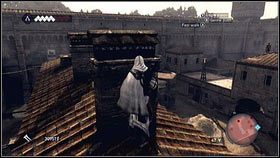 Po krótkiej cut-scene wejdź na budynek na wschodzie i zabij stojącego tam żołnierza [1] - Maszyny Leonarda (2) | Zadania poboczne Assassins Creed Brotherhood - Assassins Creed: Brotherhood - poradnik do gry