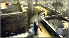 Udaj się do zaznaczonej na zielono strefy i użyj Wzroku Orła, aby odnaleźć ofiarę [1] - Maszyny Leonarda (1) | Zadania poboczne Assassins Creed Brotherhood - Assassins Creed: Brotherhood - poradnik do gry