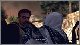 Zeskocz wtedy na ziemię, wybierz walkę wręcz [1] i tak długo obijaj architekta, aż wyjawi wszystkie informacje [2] - Maszyny Leonarda (1) | Zadania poboczne Assassins Creed Brotherhood - Assassins Creed: Brotherhood - poradnik do gry