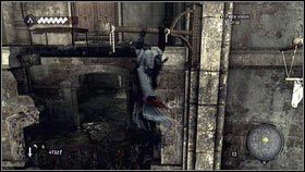 Obejdź teraz filar dookoła i skocz w kierunku porwanego sztandaru [1] - Legowiska Romulusa (1) | Zadania poboczne Assassins Creed Brotherhood - Assassins Creed: Brotherhood - poradnik do gry