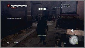 Zaraz po rozpoczęciu misji [1], jak najszybciej udaj się zaznaczonego na mapie punktu - Zadania Cristine | Zadania poboczne Assassins Creed Brotherhood - Assassins Creed: Brotherhood - poradnik do gry