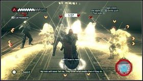 Po rozmowie z Bartolomeo, udaj się do wskazanej bramy, gdzie ponownie stoczysz walkę z oddziałem Borgii [1] - Sekwencja 8 - Borgia (2) | Opis przejścia Assassins Creed Brotherhood - Assassins Creed: Brotherhood - poradnik do gry