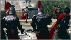 Po rozpoczęciu kolejnego zadani, udaj się do zaznaczonej na mapie strefy [1] i obejrzyj cut-scenkę [2] - Sekwencja 8 - Borgia (2) | Opis przejścia Assassins Creed Brotherhood - Assassins Creed: Brotherhood - poradnik do gry