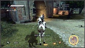Gdy znachor będzie zajmował się Pietrem, Ezio zauważy znajomego mężczyznę [1] - Sekwencja 7 - Klucz do Castello (2) | Opis przejścia AC Brotherhood - Assassins Creed: Brotherhood - poradnik do gry
