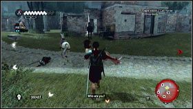 Po rozpoczęciu zadania, udaj się do zaznaczonego na mapie punktu, gdzie znajdziesz lekarza [1] - Sekwencja 7 - Klucz do Castello (2) | Opis przejścia AC Brotherhood - Assassins Creed: Brotherhood - poradnik do gry