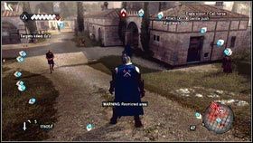 Po kilkudziesięciu metrach na waszej drodze stanie grupka przeciwników [1] - Sekwencja 6 - Baron De Valois (1) | Opis przejścia w AC Brotherhood - Assassins Creed: Brotherhood - poradnik do gry