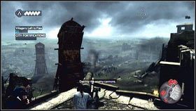 Gdy pierwsza linia zostanie zniszczona, zacznij ostrzeliwać drugą po prawej [1] - Sekwencja 1 - Pokój (2) | Opis przejścia Assassins Creed Brotherhood - Assassins Creed: Brotherhood - poradnik do gry