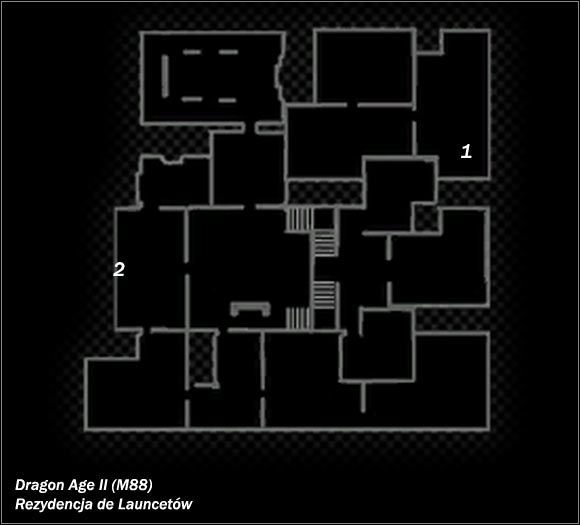 Legenda - M87; M88- Sala templariuszy i Rezydencja de Launcetów | Mapy Dragon Age II - Dragon Age II - poradnik do gry