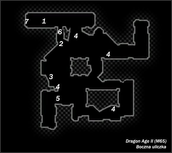 Legenda - M65; M66- Boczna uliczka i Lochy w Katowni | Mapy Dragon Age II - Dragon Age II - poradnik do gry