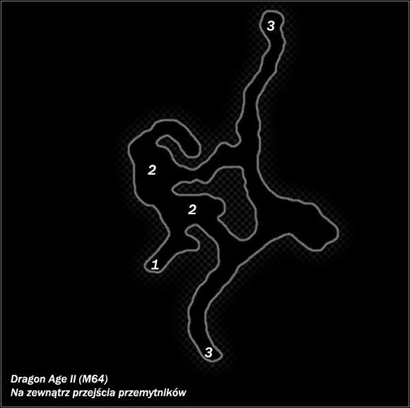 Legenda - M63; M64- Wnętrze i zewnętrze przejścia przemytników | Mapy Dragon Age II - Dragon Age II - poradnik do gry