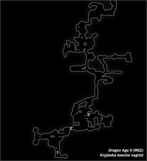 Legenda - M61; M62- Kryjówki łowców niewolników i łowców nagród | Mapy Dragon Age II - Dragon Age II - poradnik do gry
