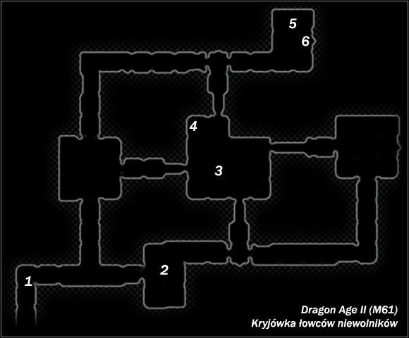 Legenda - M61; M62- Kryjówki łowców niewolników i łowców nagród | Mapy Dragon Age II - Dragon Age II - poradnik do gry