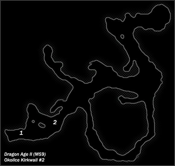 Legenda - M59; M60- Okolice Kirkwall #2 i Jaskinie więzienne | Mapy Dragon Age II - Dragon Age II - poradnik do gry