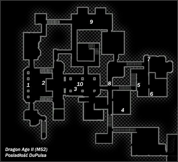Legenda - M51; M52- Zdewastowany zaułek i Posiadłość DuPuisa | Mapy Dragon Age II - Dragon Age II - poradnik do gry