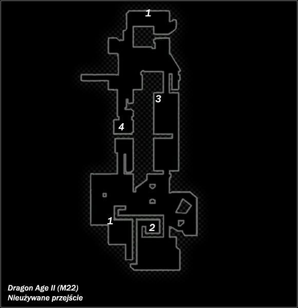 Legenda - M21; M22- Magazyn Woodrowa i Nieużywane przejście | Mapy Dragon Age II - Dragon Age II - poradnik do gry
