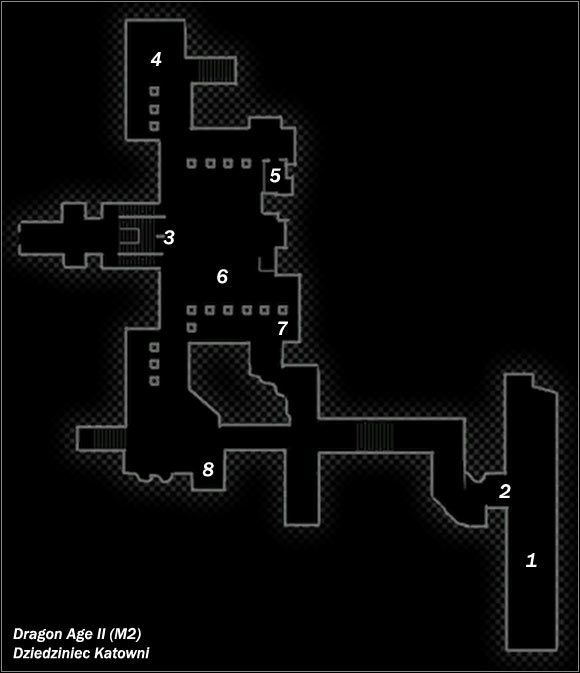 Legenda - M1; M2- Ziemie Plagi i Dziedziniec Katowni | Mapy Dragon Age II - Dragon Age II - poradnik do gry